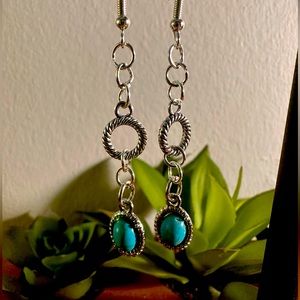 Handcrafted Genuine Turquoise Eartings